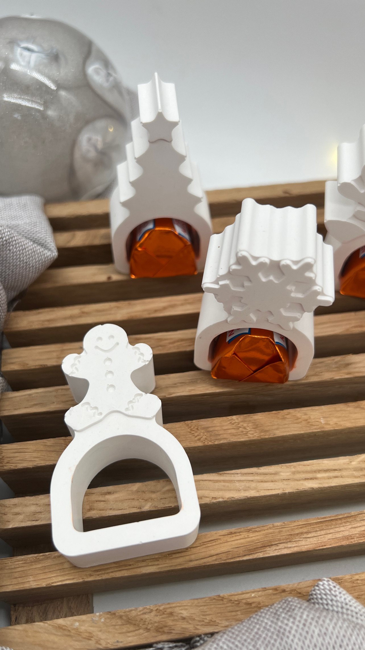 Schokoladenverpackung oder Serviettenring zu Weihnachten