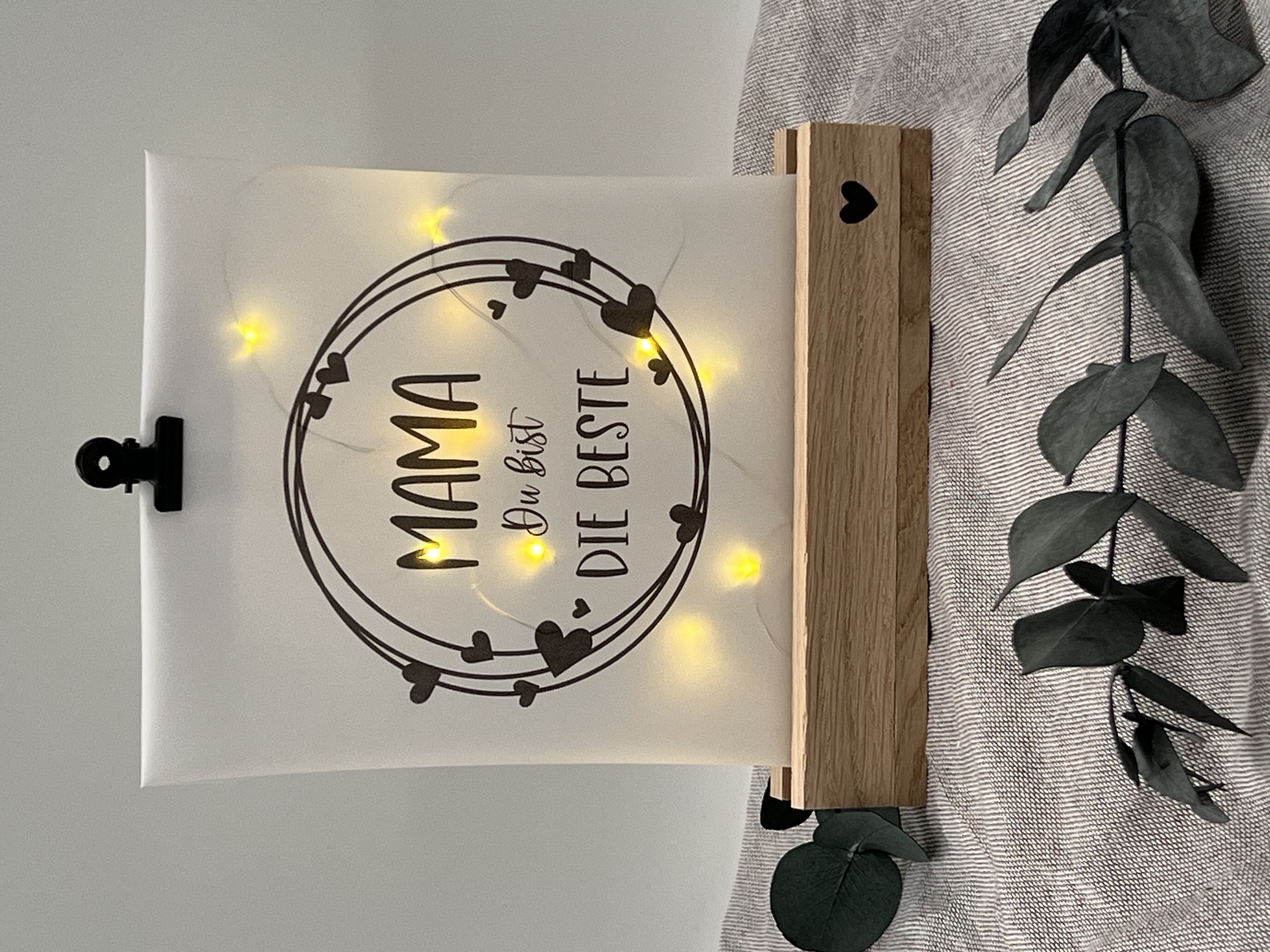 Lichttüte mit Motiv und Spruch