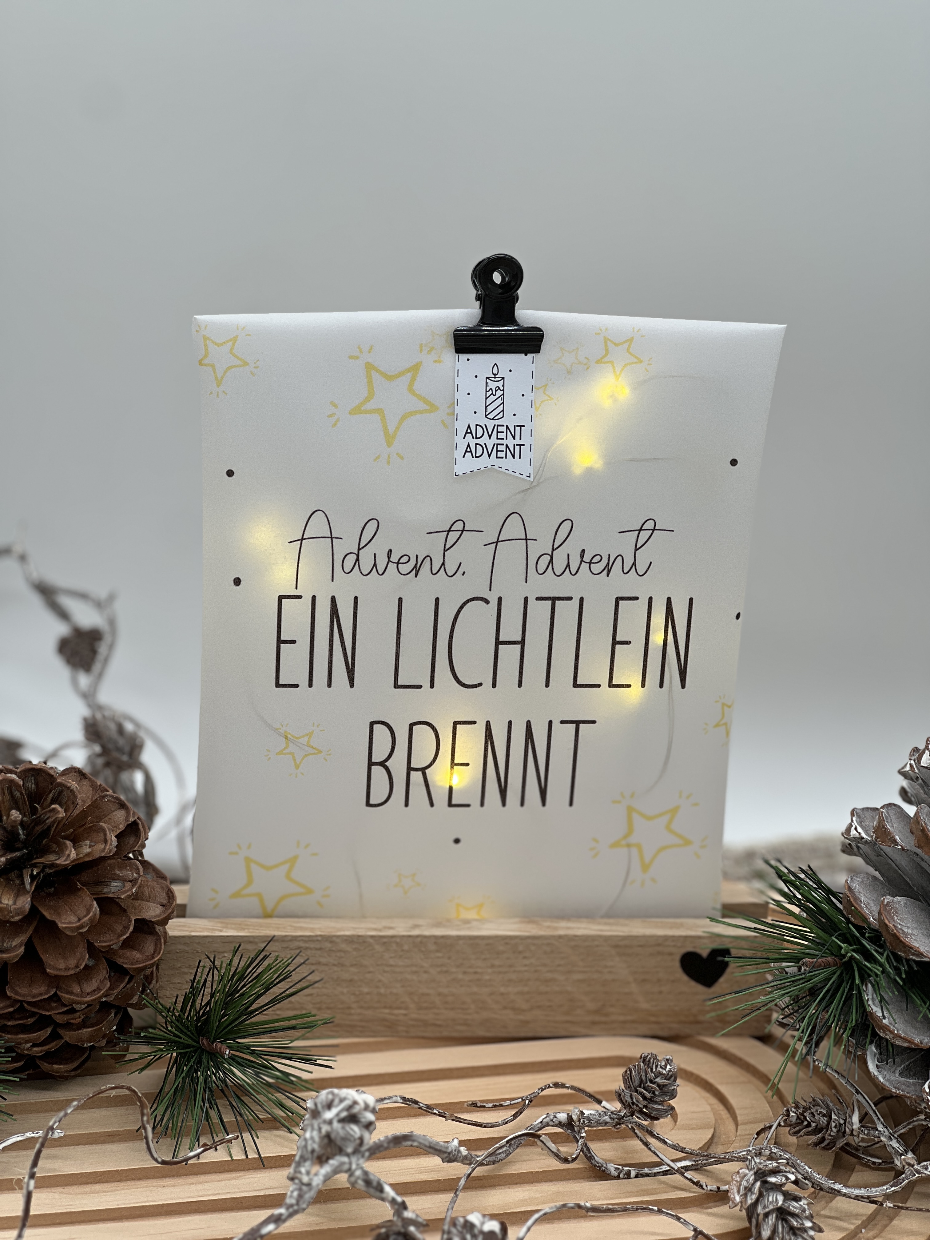 Lichttüte Advent, Advent inkl LED