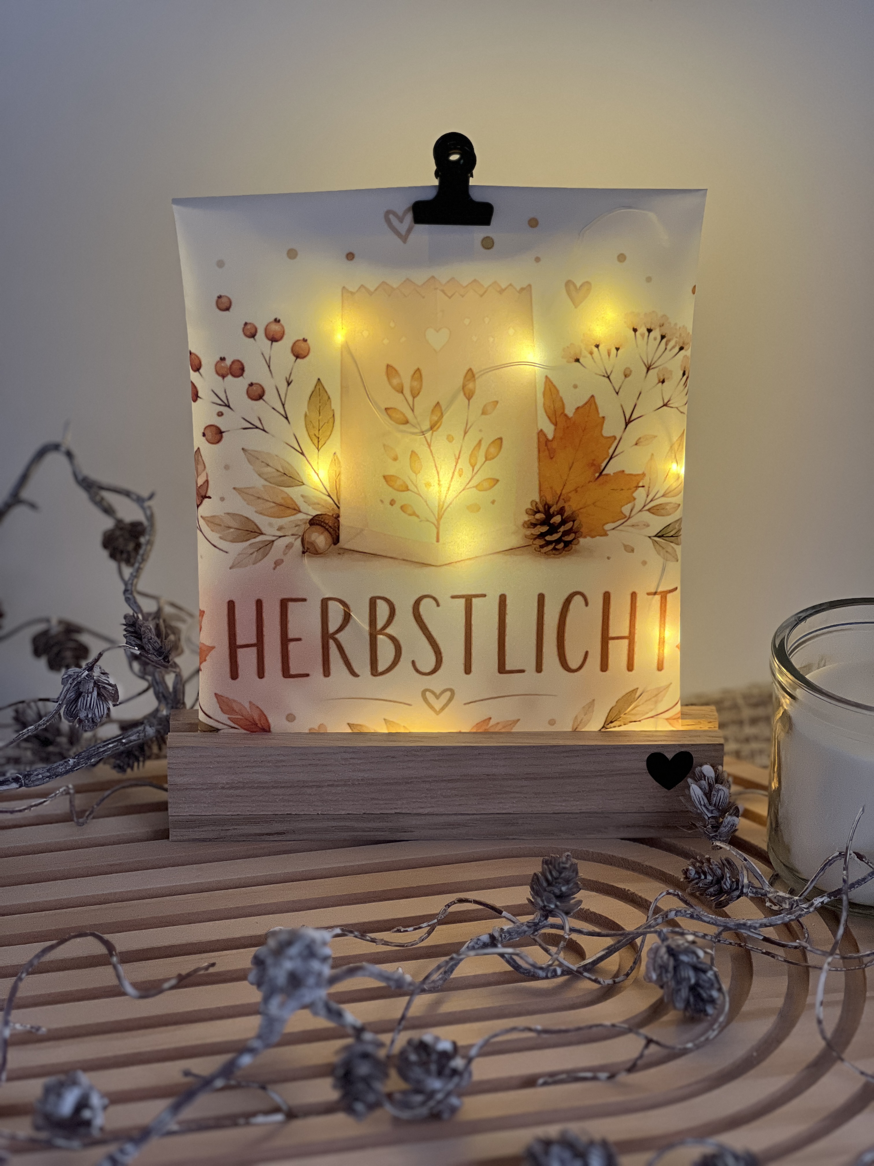 Lichttüte Herbstlicht inkl. Led Lichterkette