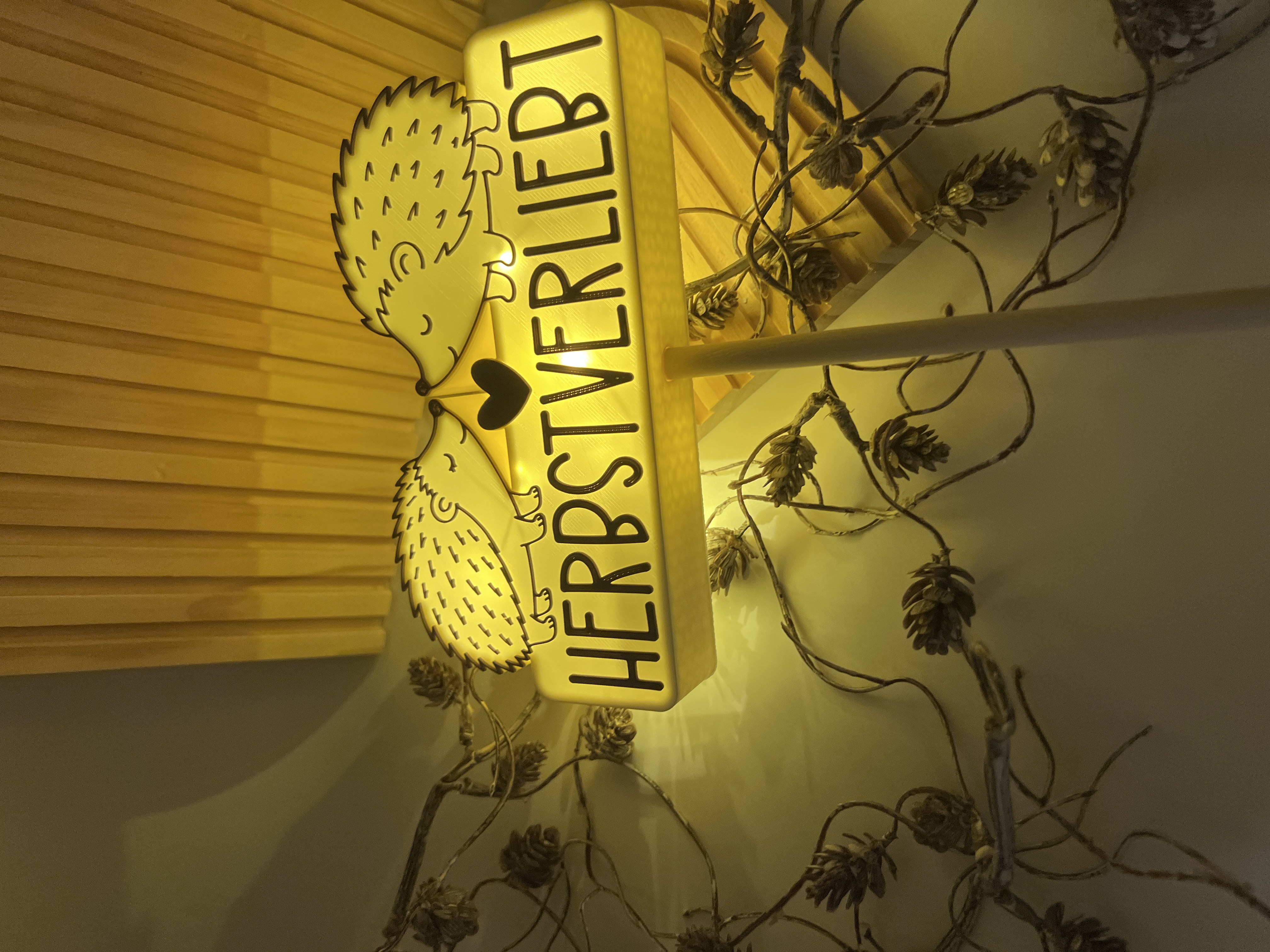 Herbstverliebt Igel Deko mit LED