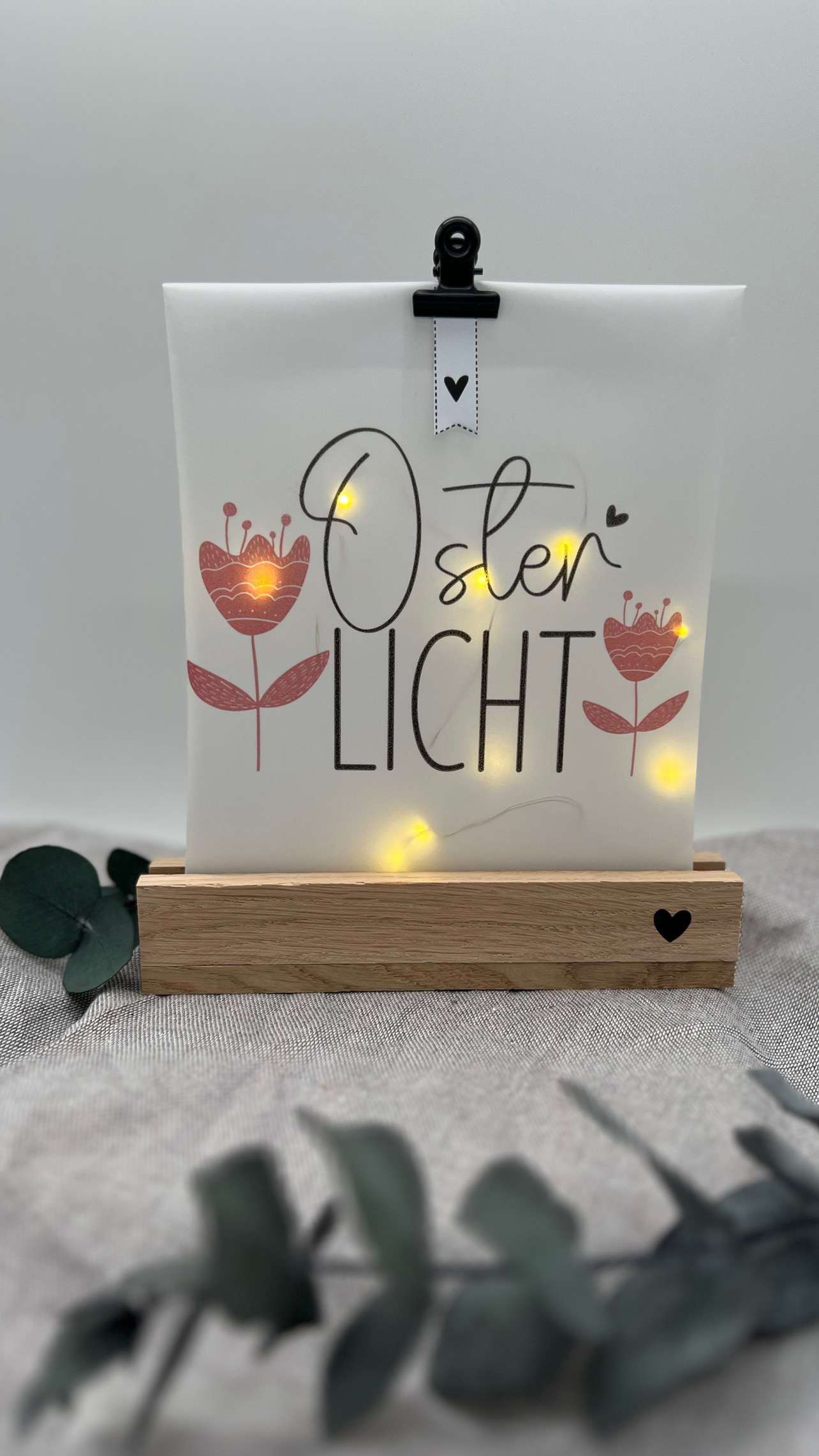 Lichttüte mit Motiv und Spruch 