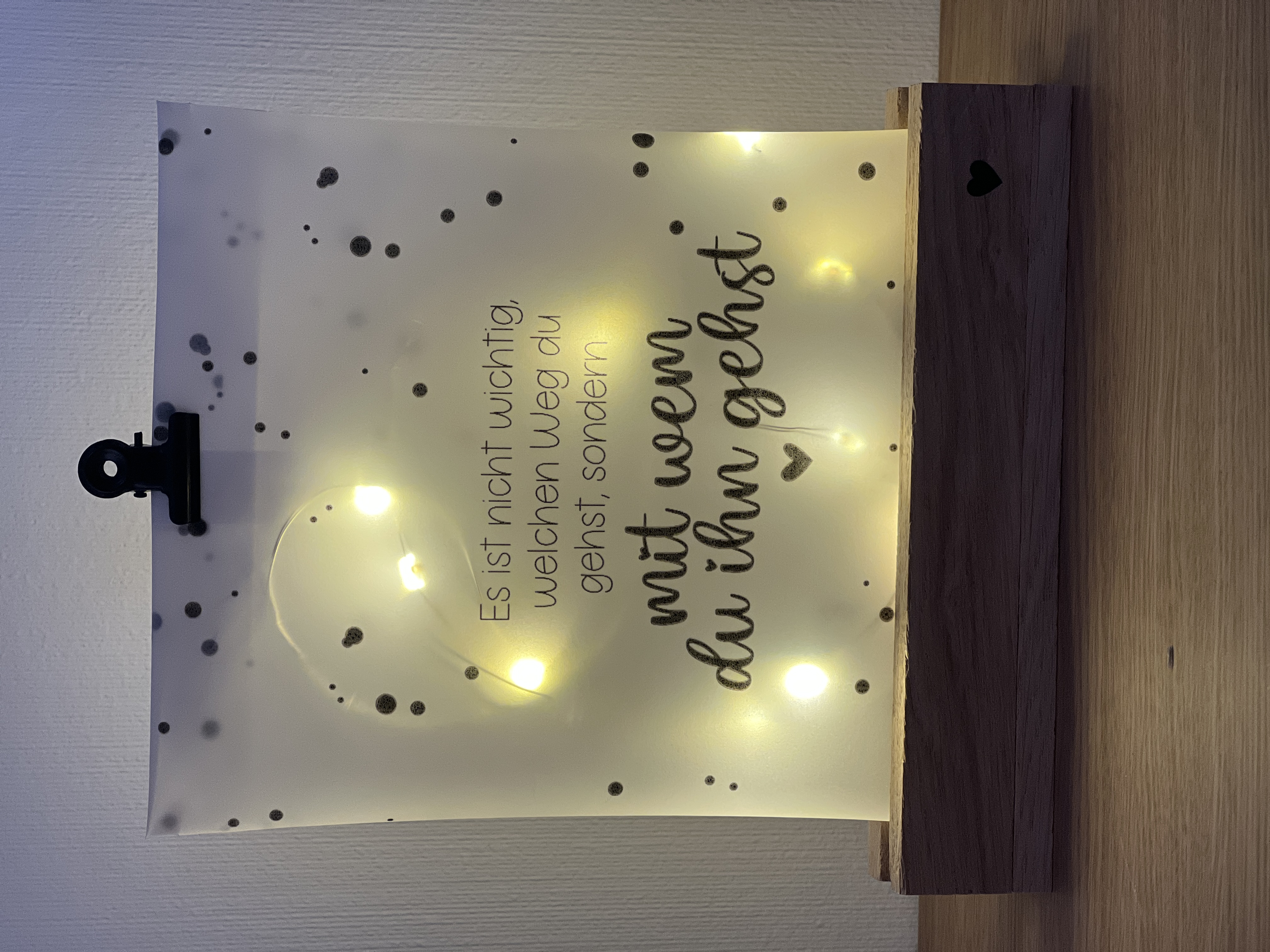 Lichttüte mit Motiv und Spruch