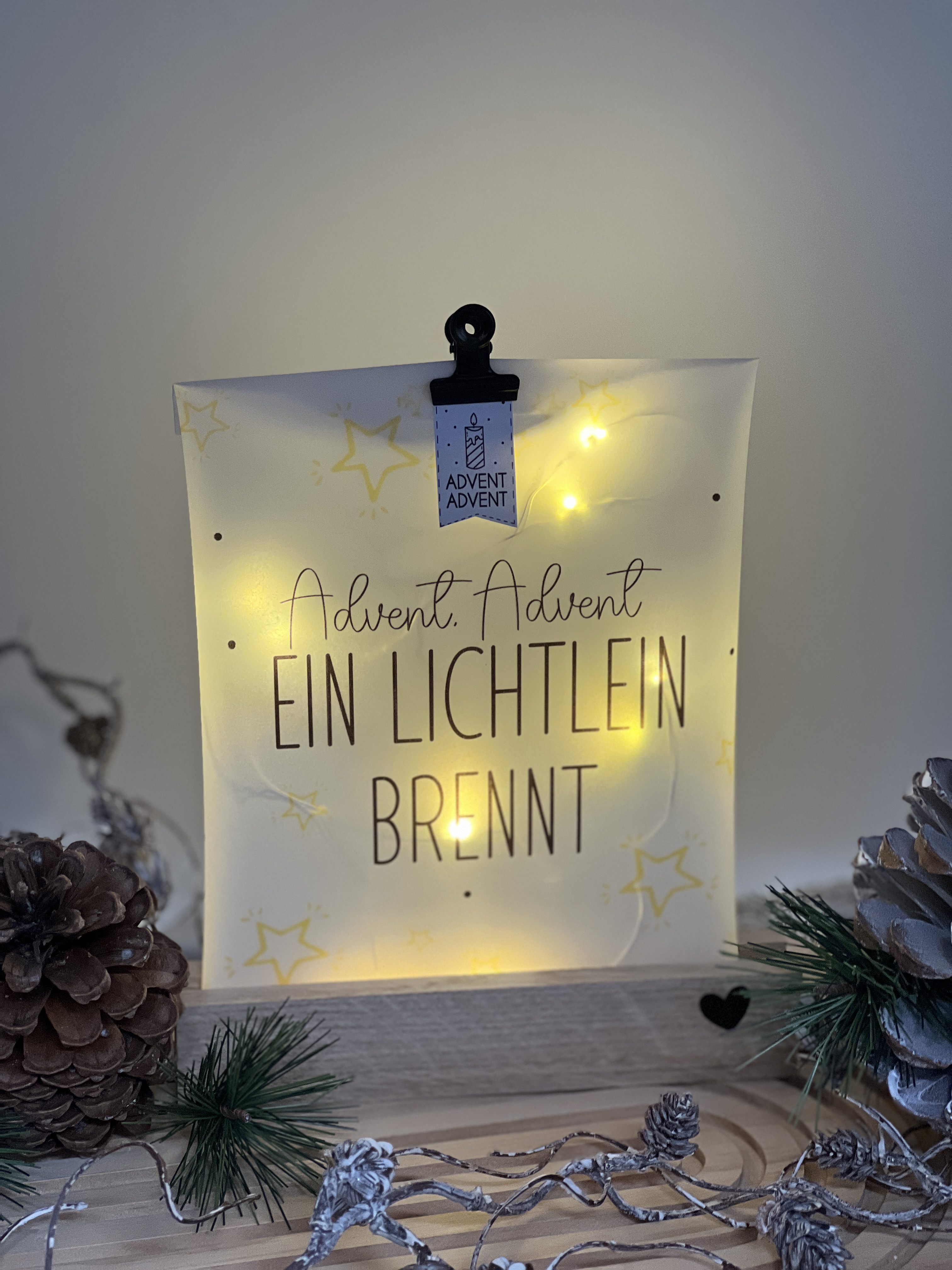 Lichttüte Advent, Advent inkl LED