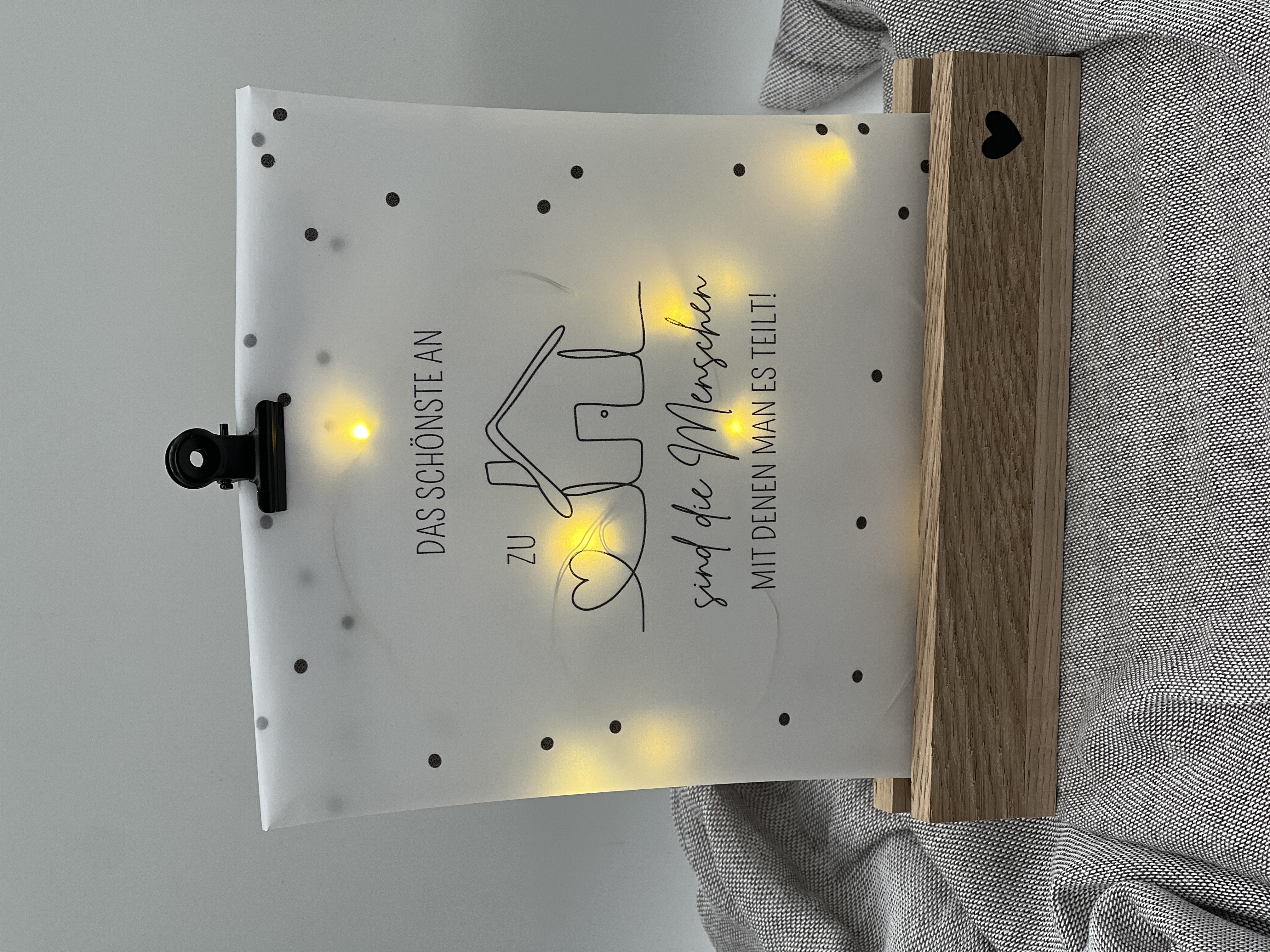 Lichttüte mit Motiv und Spruch