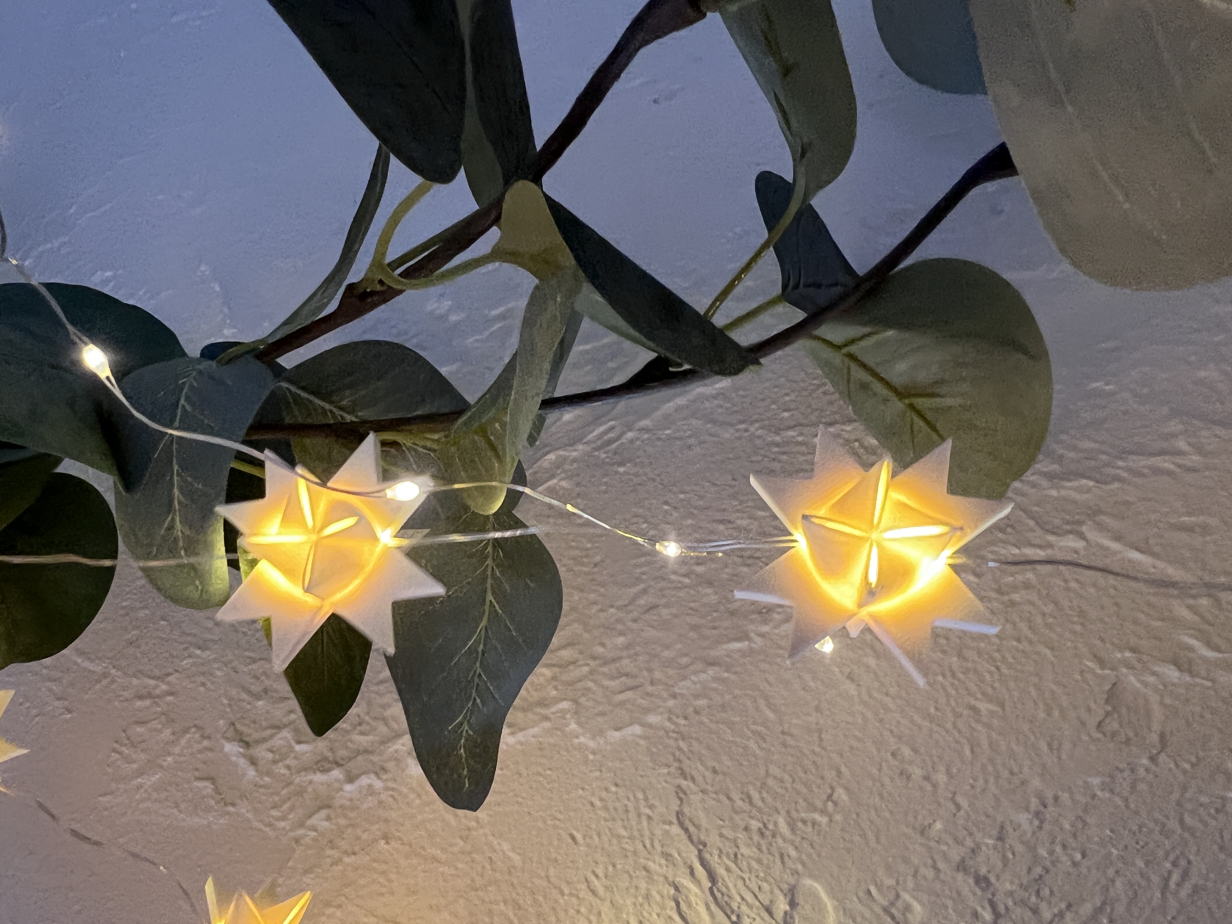 LED Lichterkette mit Fröbelsternen - 1m - 10LED´s - 3D Druck Weihnachtsdekoration