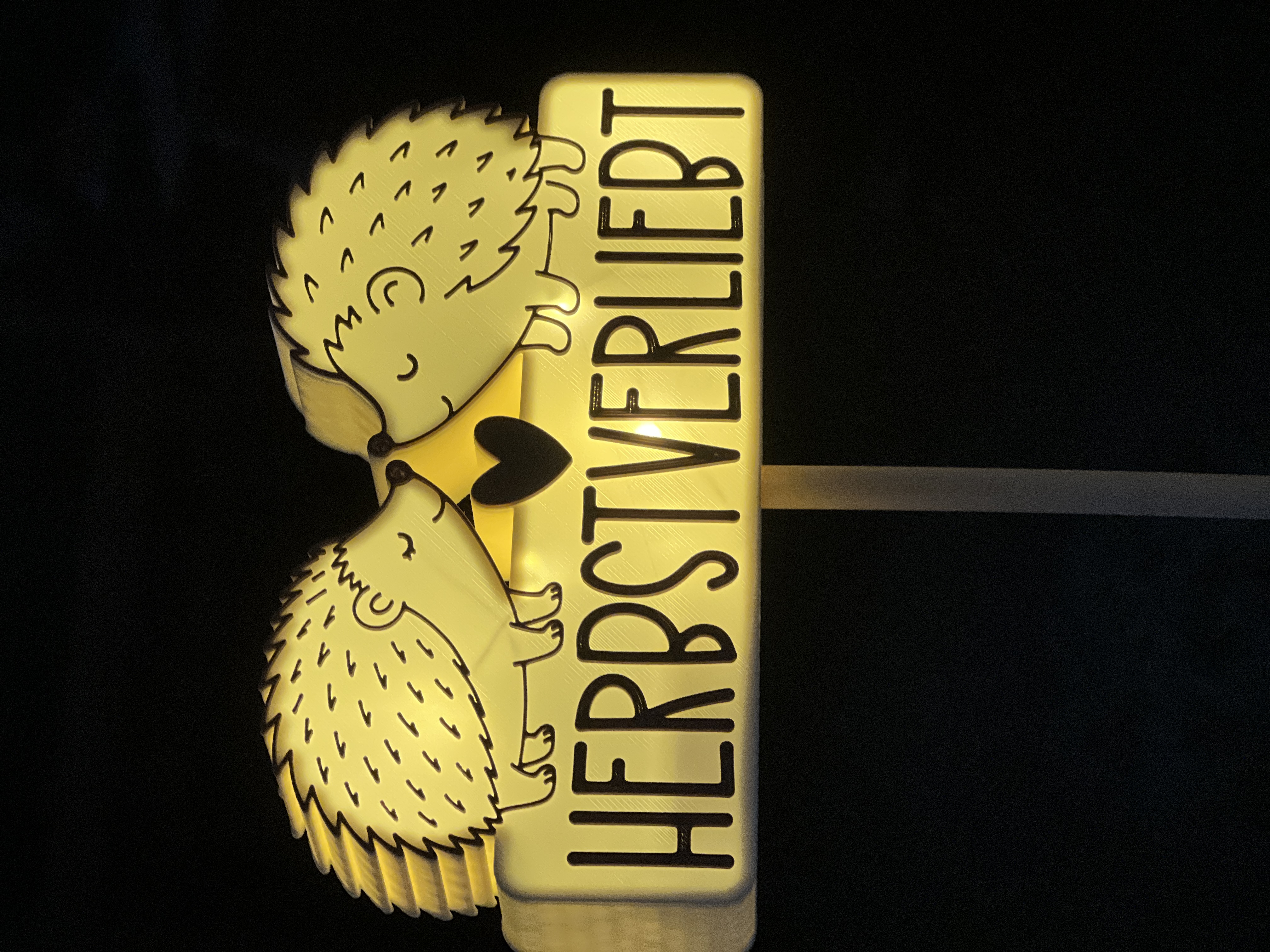 Herbstverliebt Igel Deko mit LED