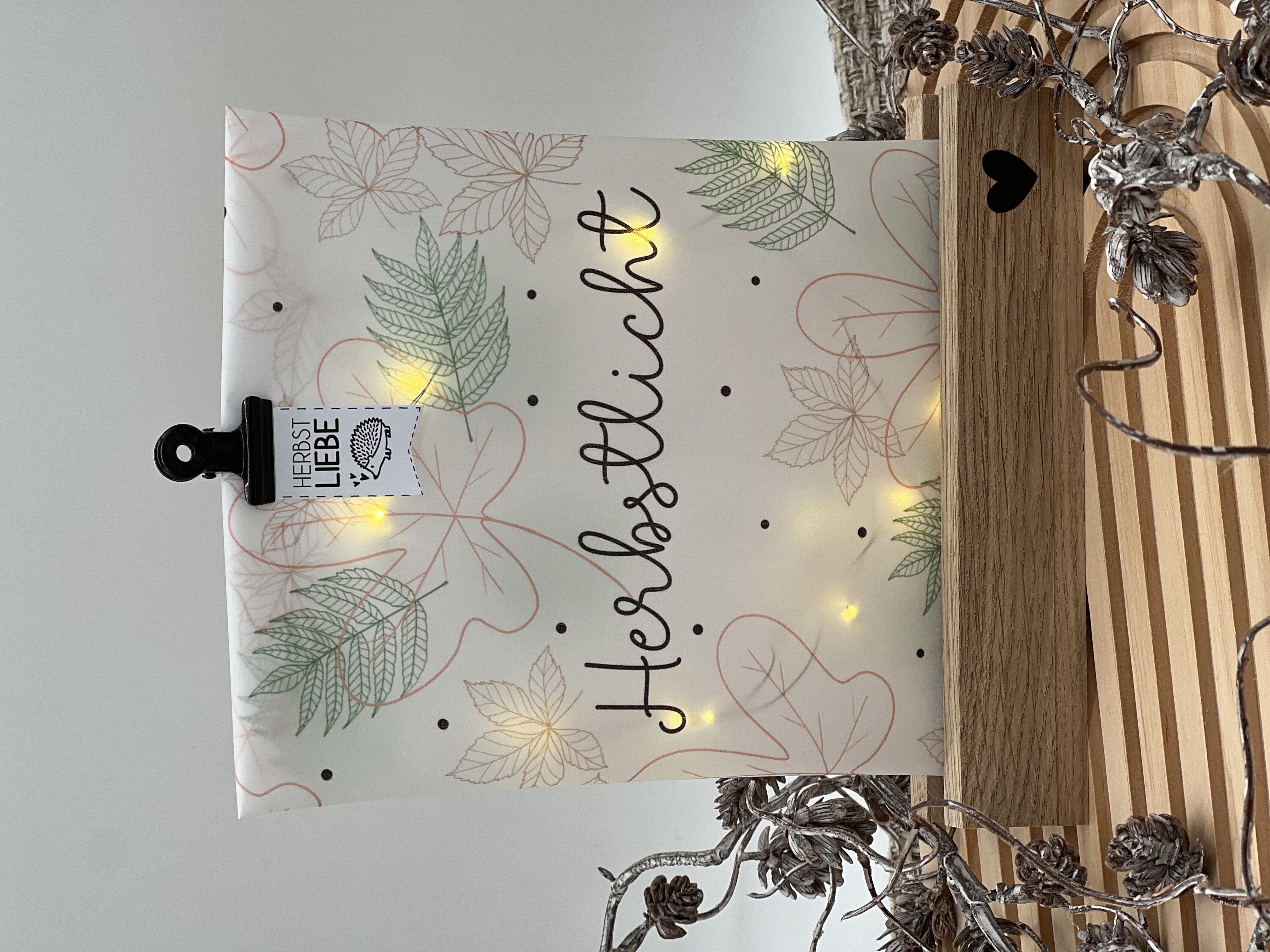 Lichttüte Herbstlicht mit LED