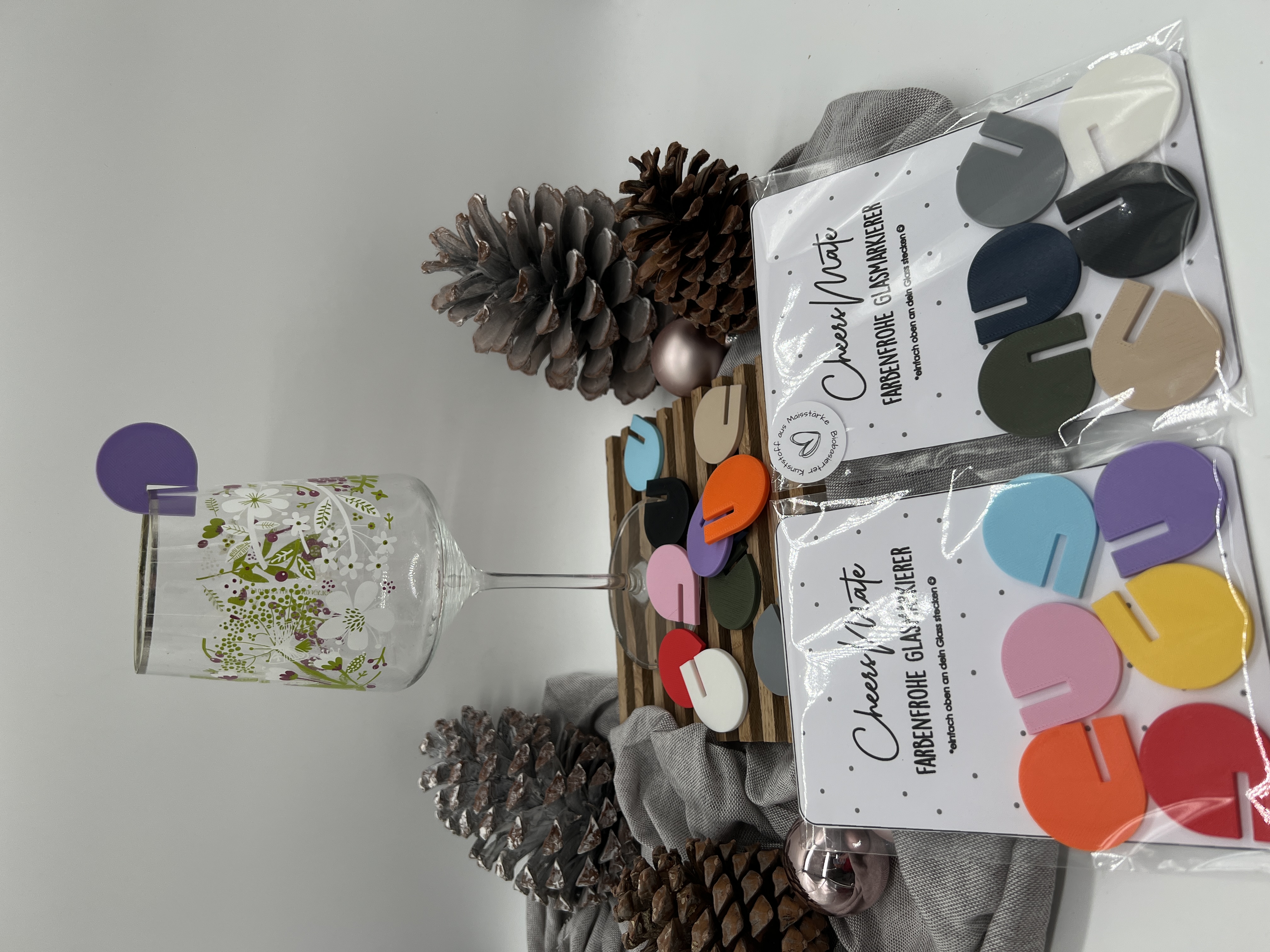 Glasmarkierer Farbenfroh im 6er Set