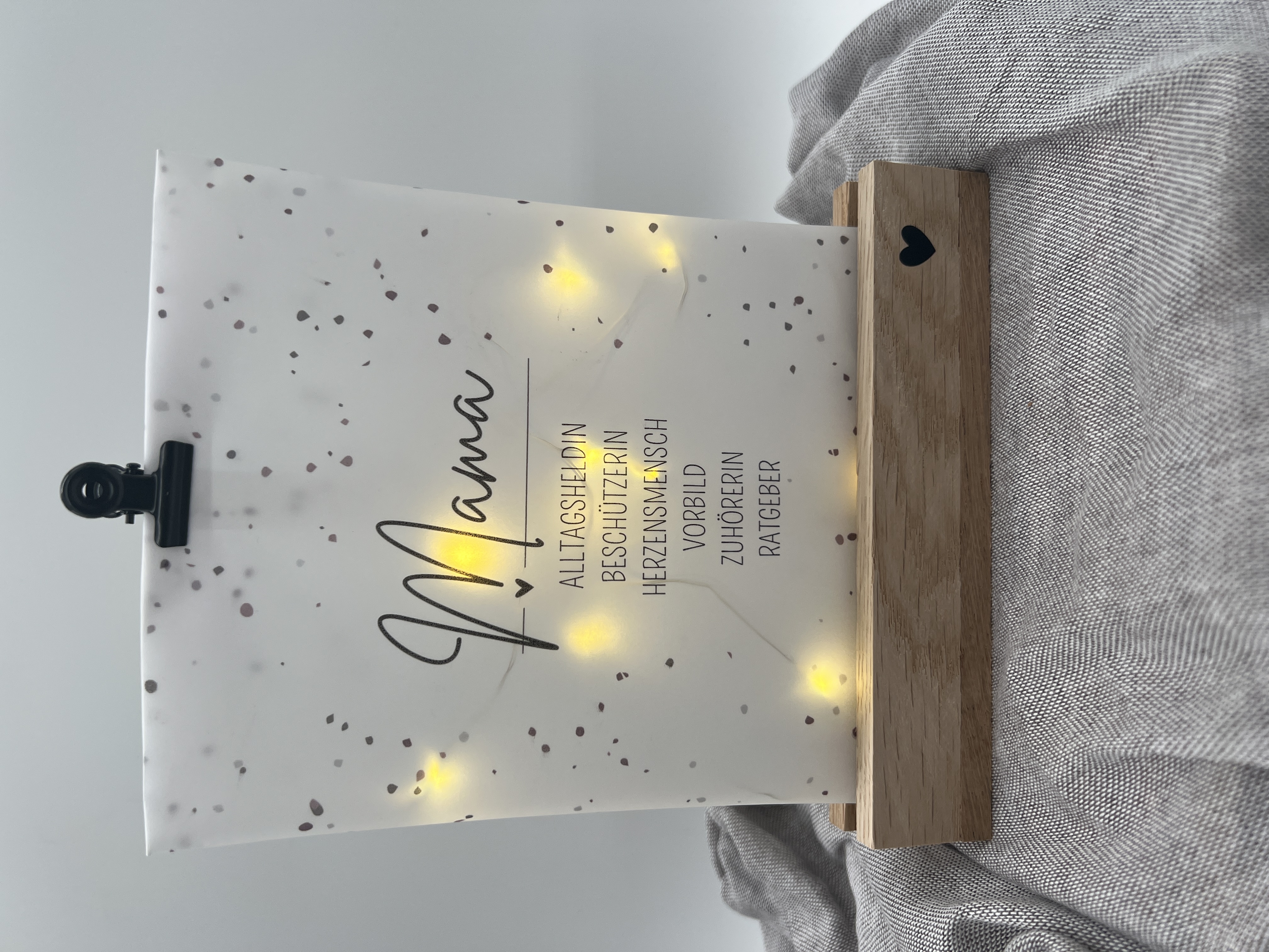 Lichttüte mit Motiv und Spruch Mama