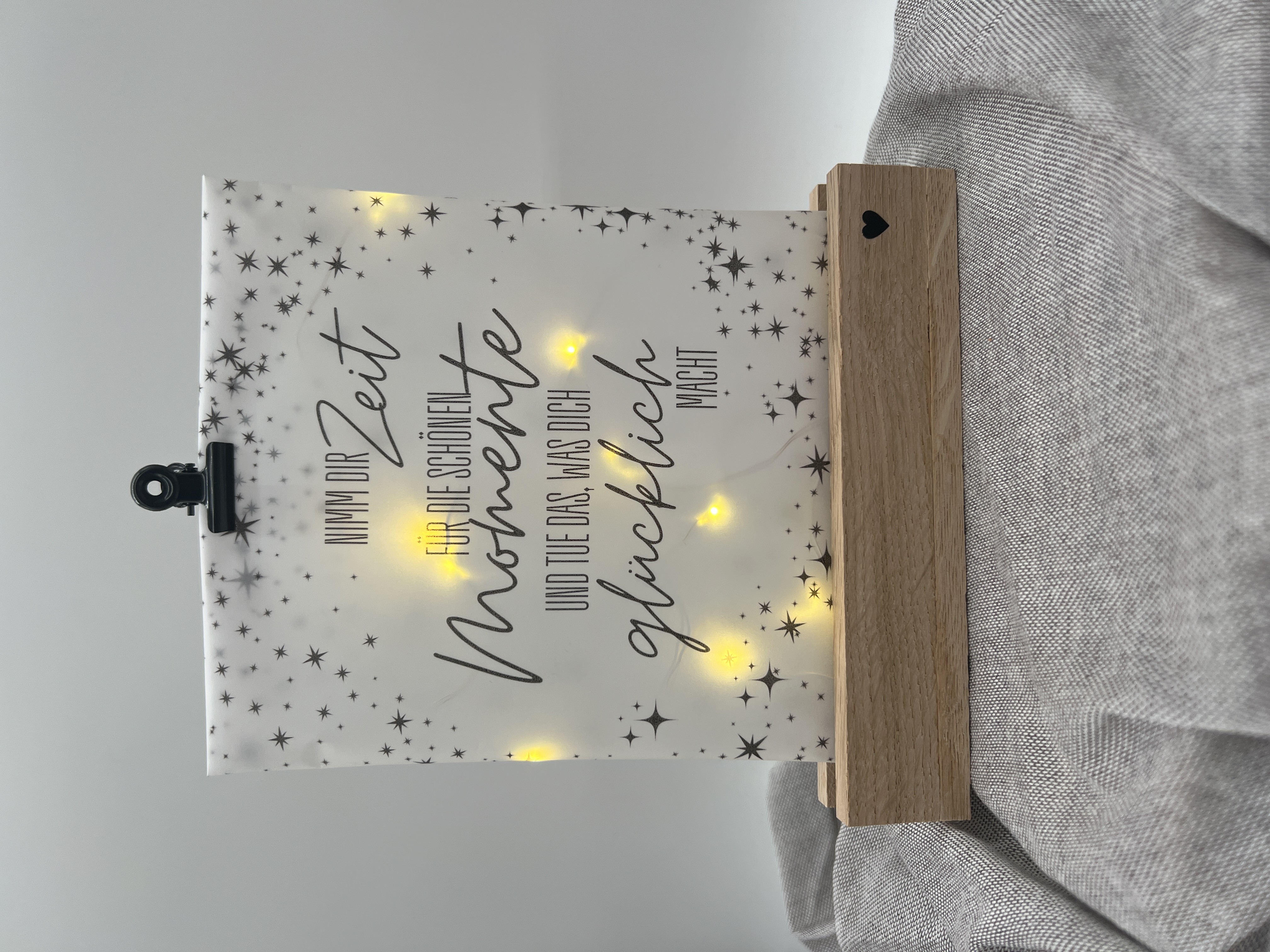 Lichttüte mit Motiv und Spruch 