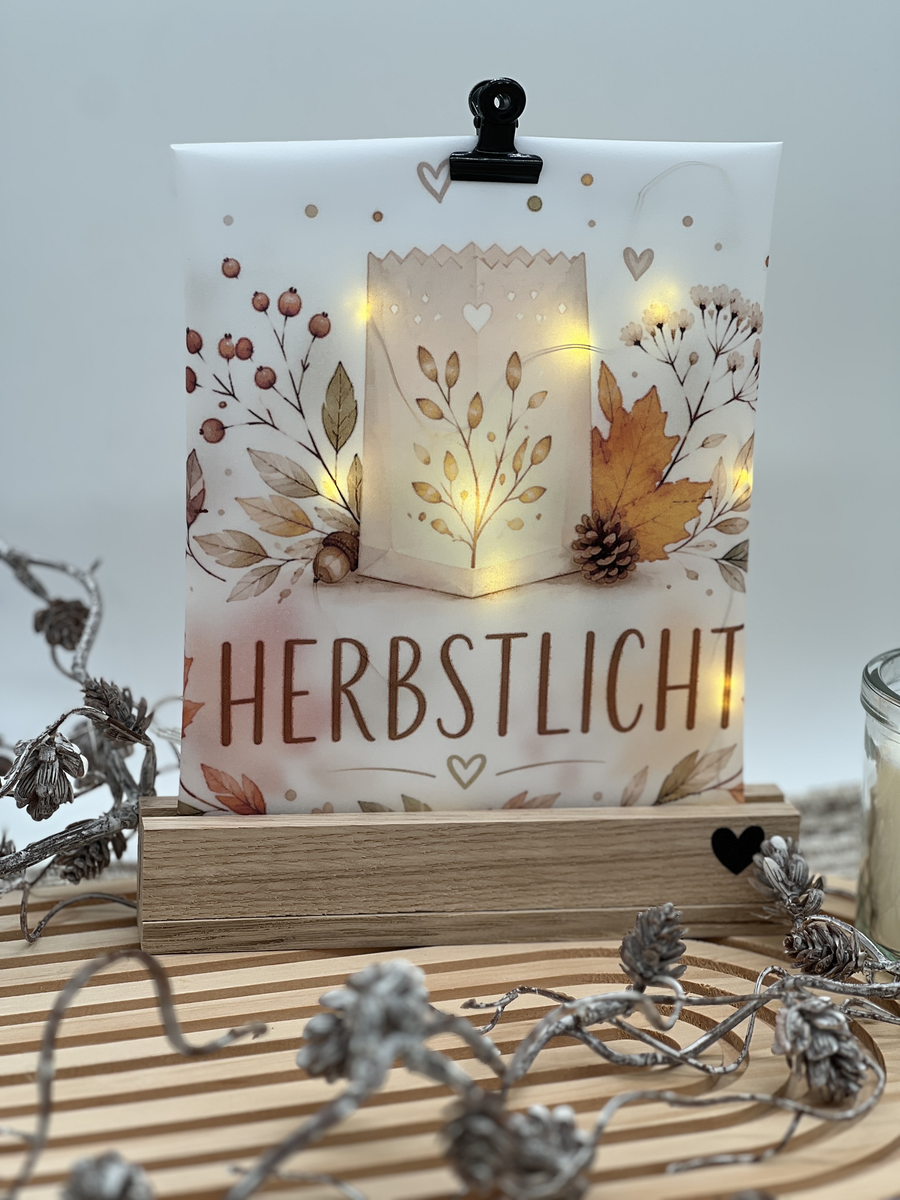 Lichttüte Herbstlicht inkl. Led Lichterkette