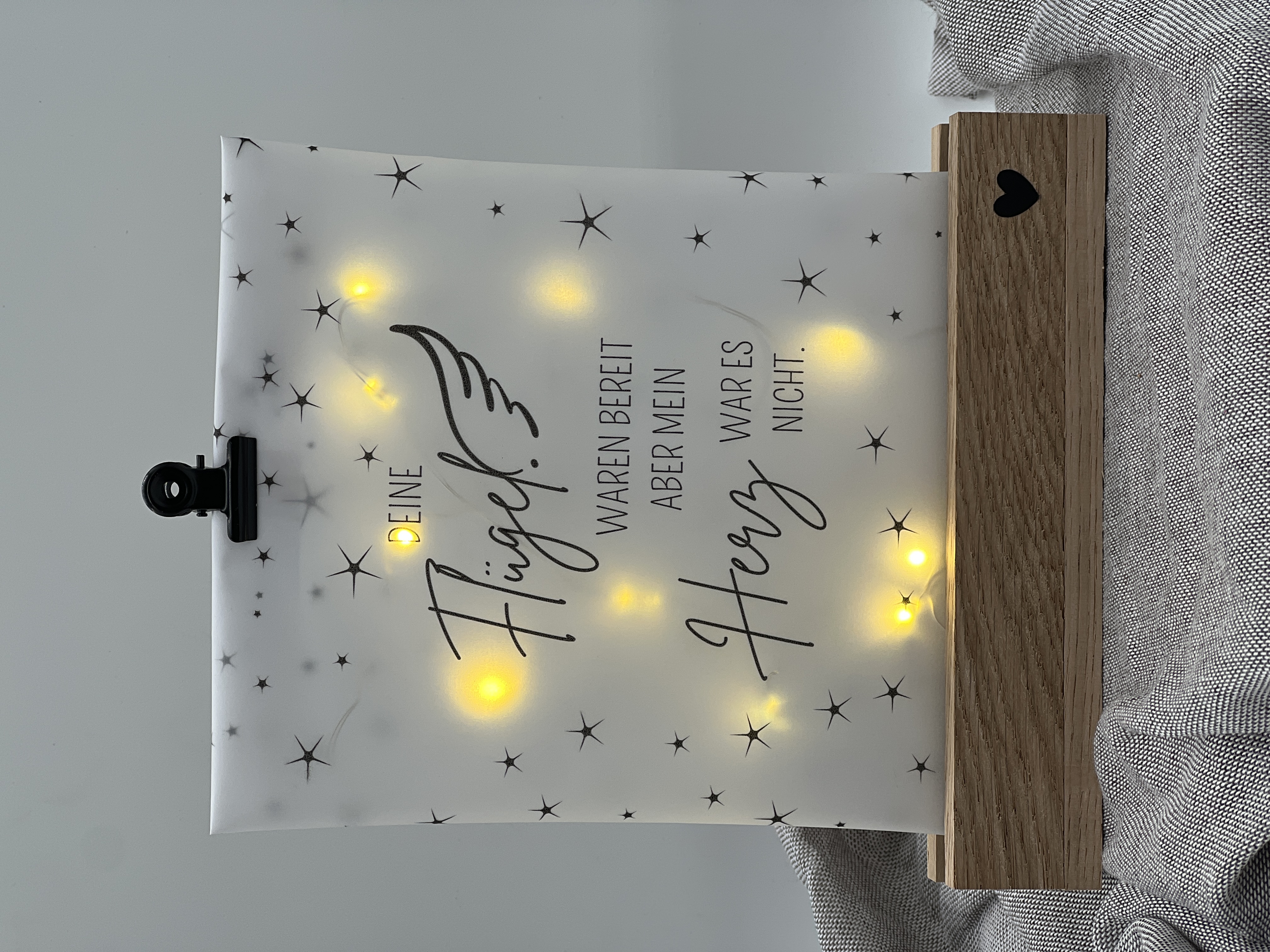 Lichttüte mit Motiv und Spruch